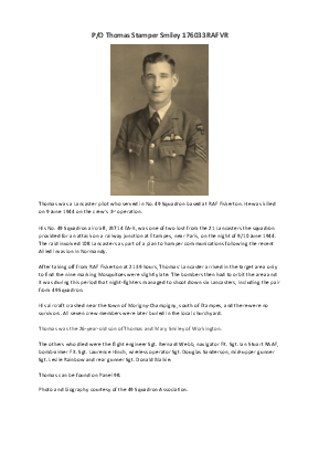 A preview of a PDF biography for Smiley, Thomas Stamper